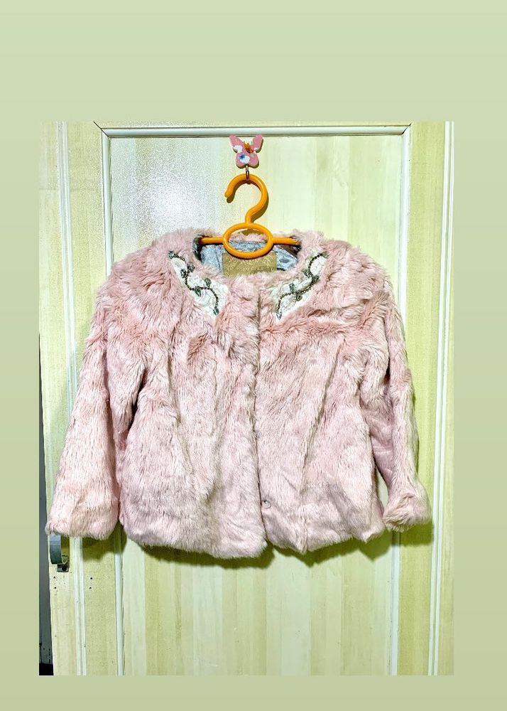 Pink Faux Fur Jacket