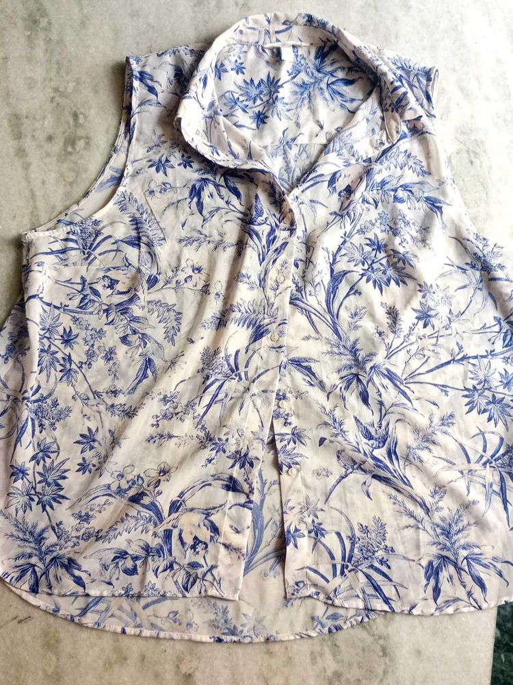 Chic Floral Print Sleeveless Top