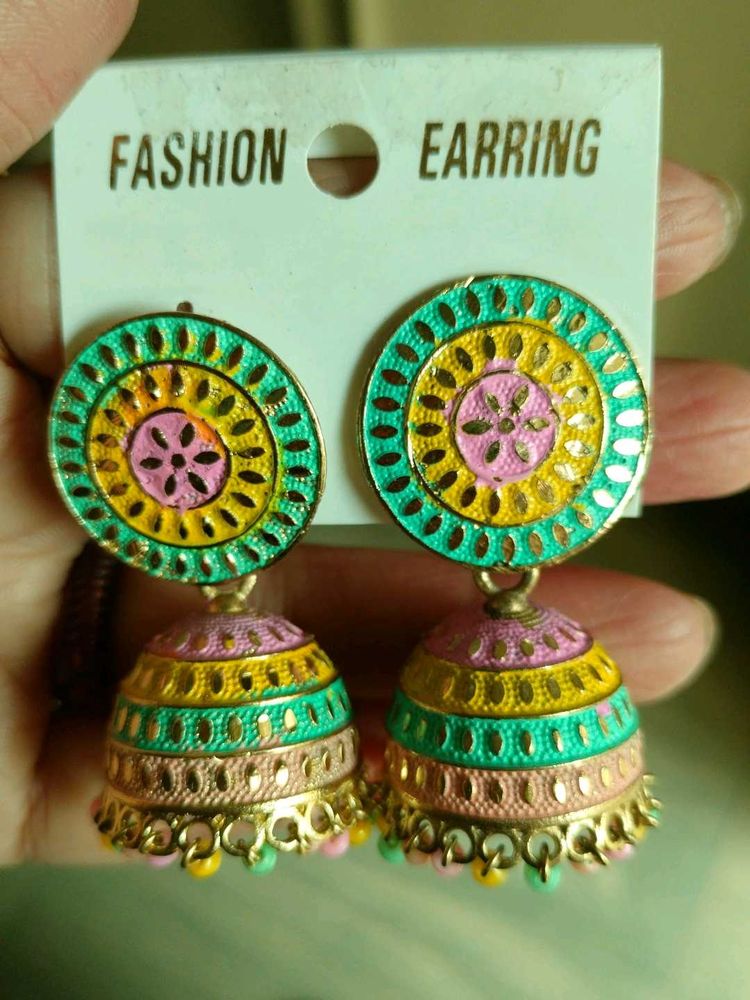 Colorful Jhumka Earrings