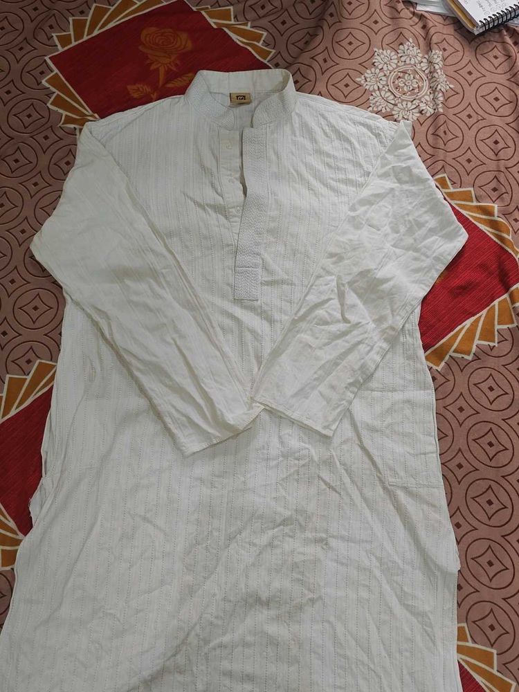 Manyavar MEN WHITE KURTA