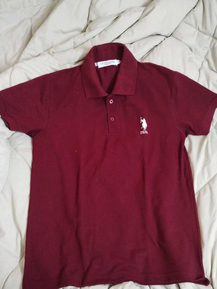 USPA Maroon Polo T-Shirt (SIZE- L)