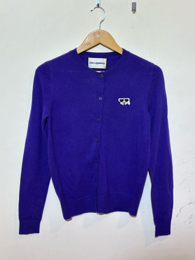 Karl Lagerfeld Purple Cardigan