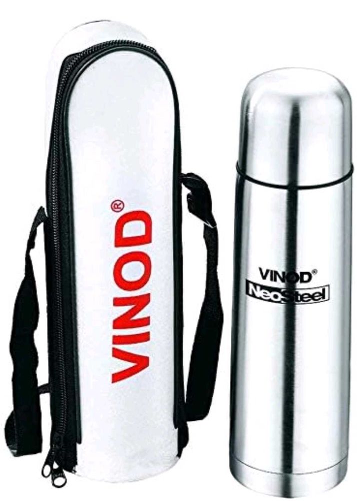 Vinod Stainless Steel Flask with Bag
