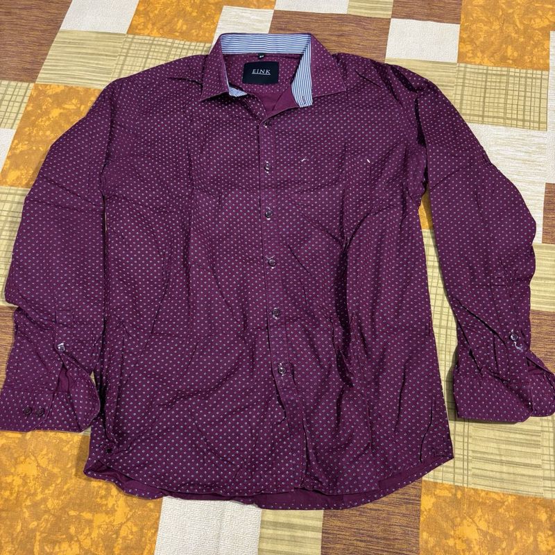Stylish Maroon Printed Shirt