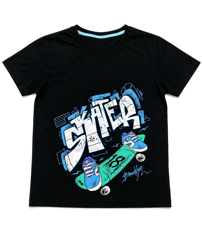 chic Black Skater T-Shirt