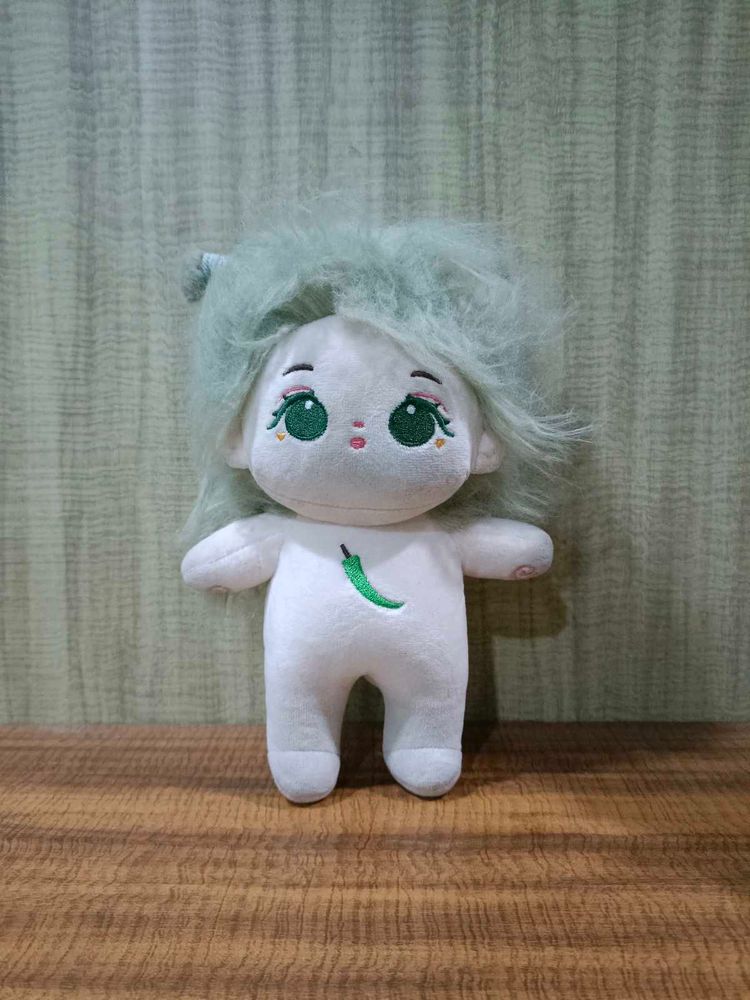 Cute Plush Toy with Green Hair