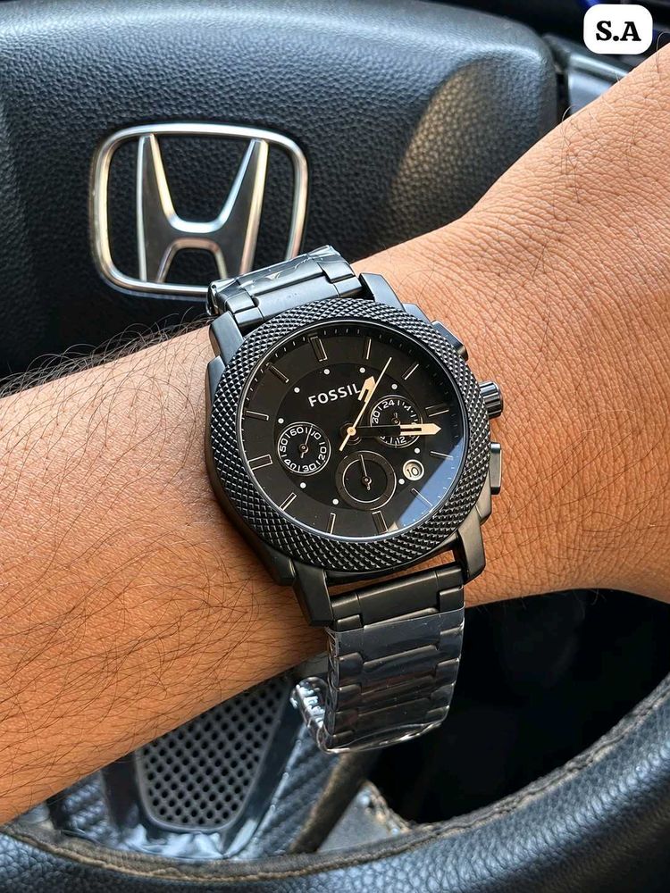 Fossil Men's Black Stainless Steel Watch