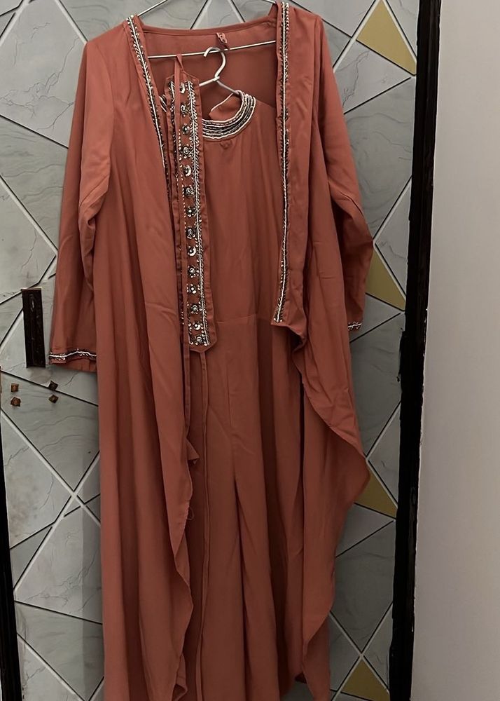 Embroidered Kurta Set with Jacket