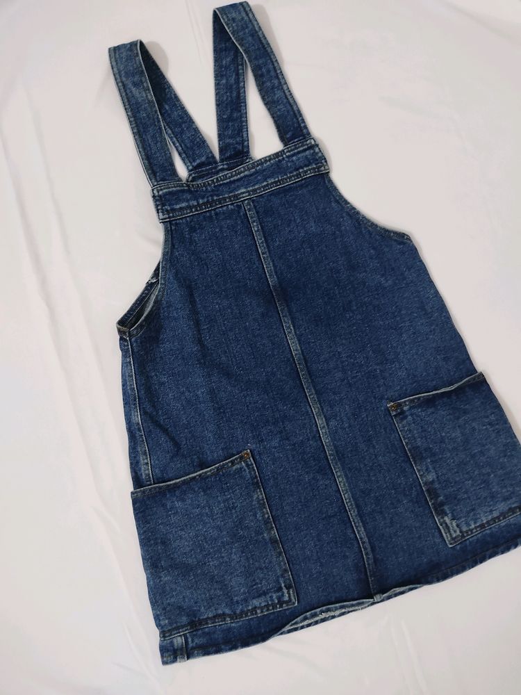 Y2k Denim Dungree Dress