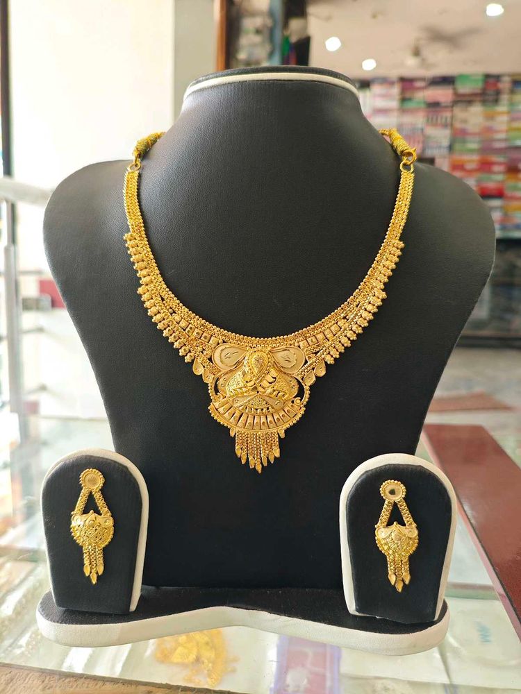 Elegant One Gram Gold Necklace Set