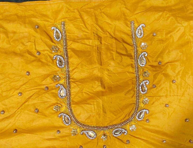 Yellow Embroidered Blouse