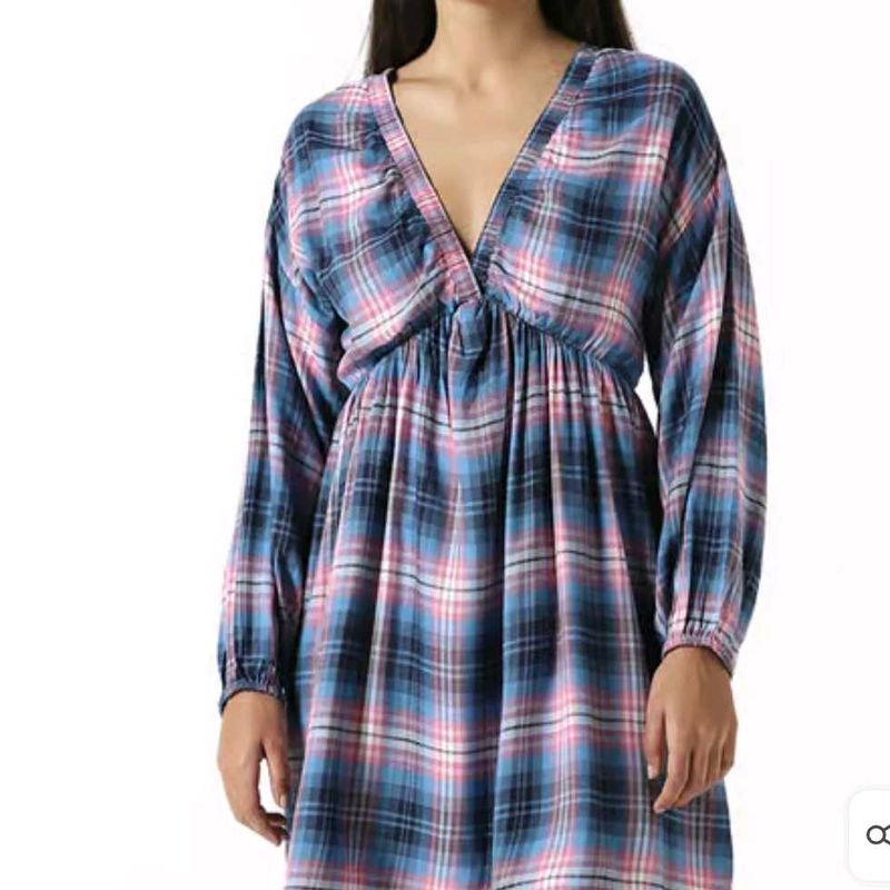 Plaid V-Neck Mini Dress from westside