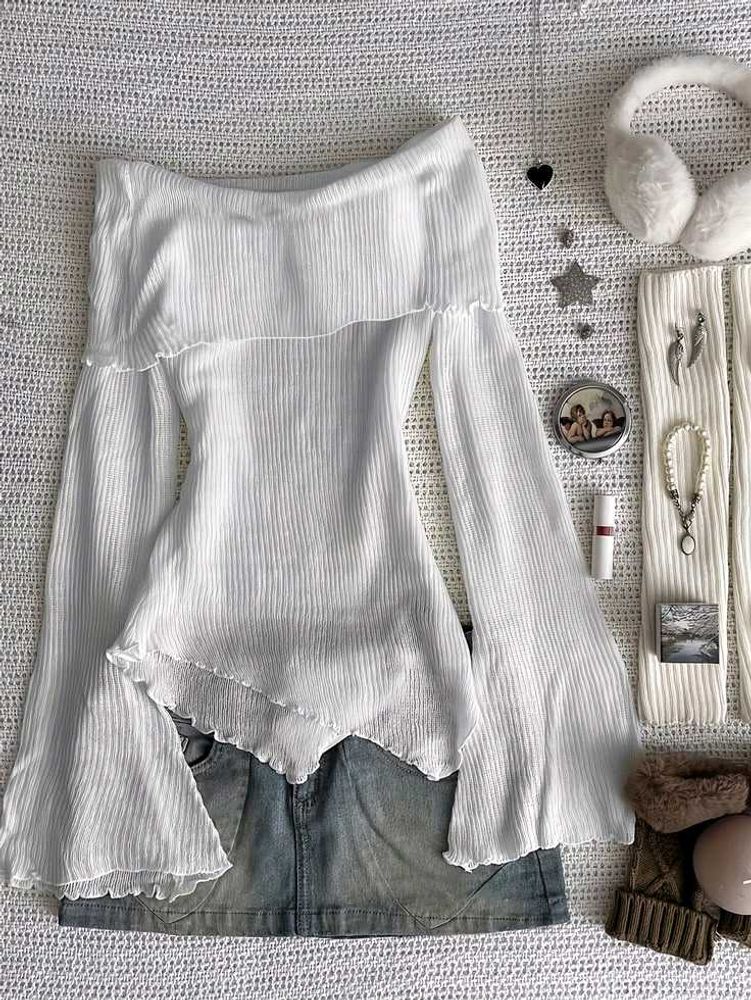 Chic White One-Shoulder Top