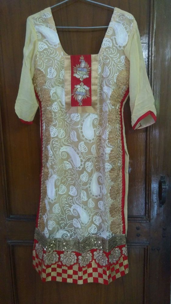 Price drop Red and cream party wear suit
