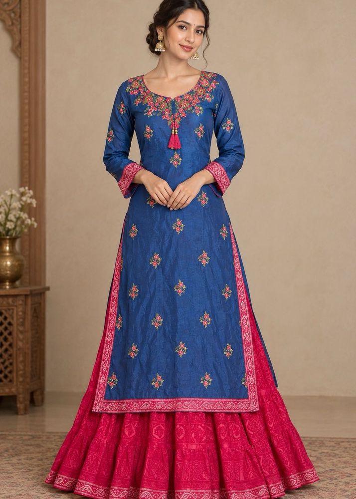 Embroidered hand work gown