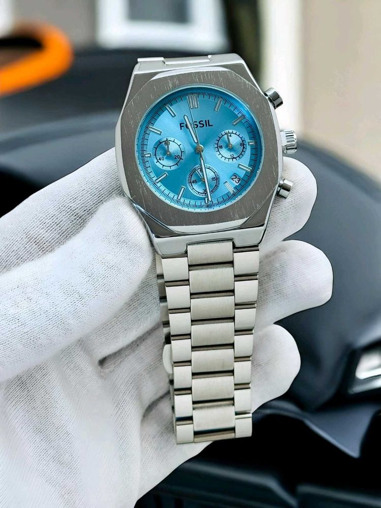 Fossil Chronograph Watch - Blue Dial MENS PREMIUM