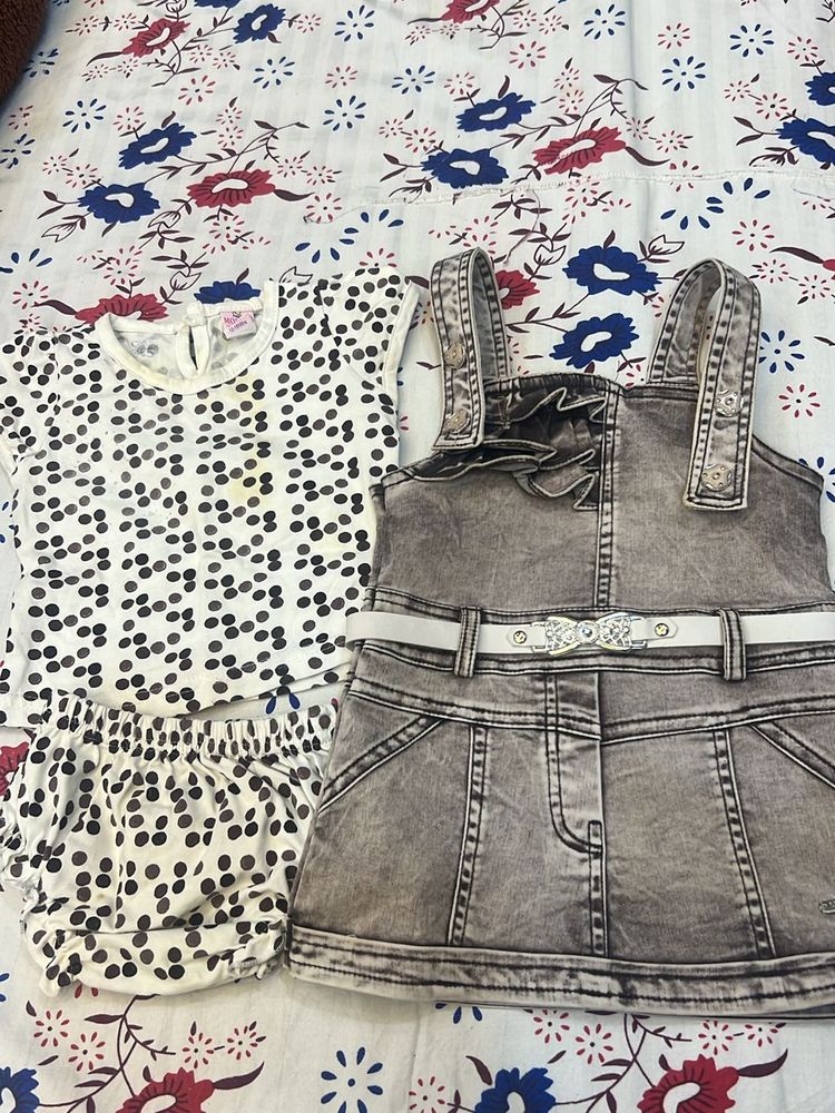 Denim Dungree Dress