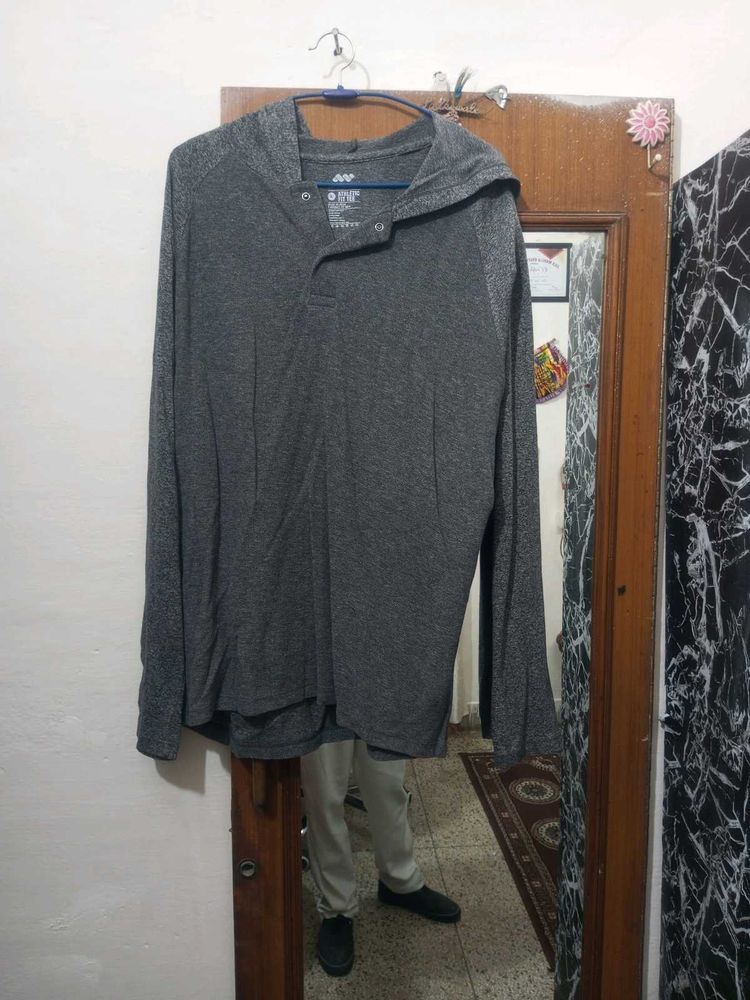Gray Long Sleeve Hoodie