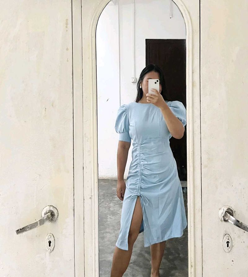 Chic Ruched Midi Dress