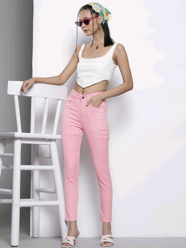 Pink Slim Fit Jeans