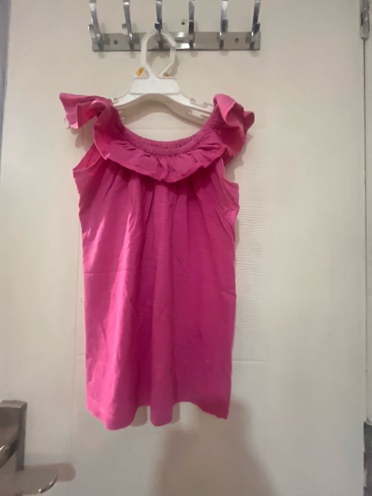 SHOPPER STOP Pink Ruffle Top