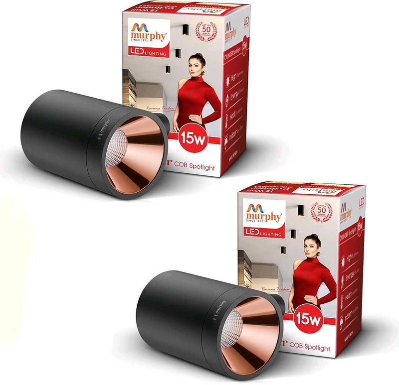 Murphy 15W Black Body Cylindrical Surface Mounted