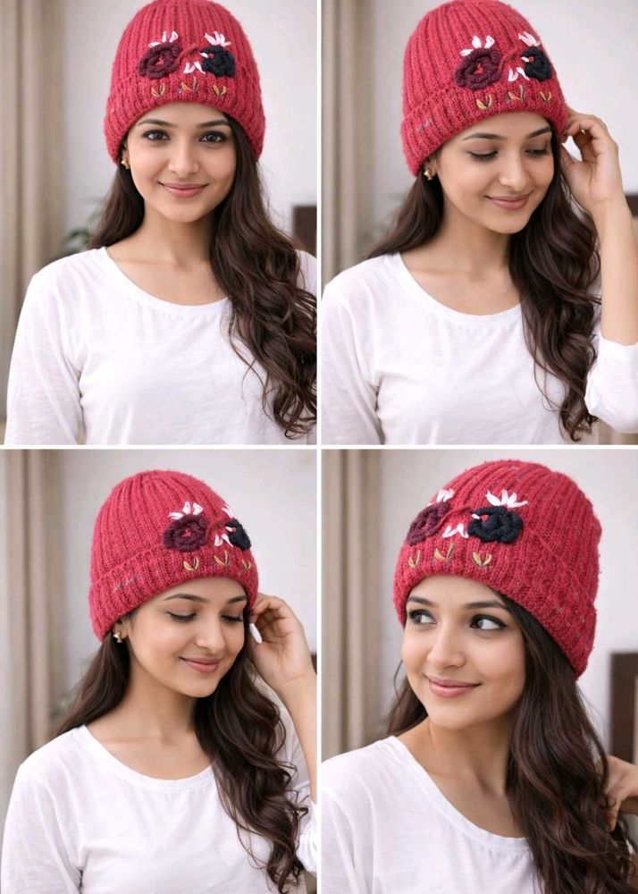 Red Knitted Baby Hat