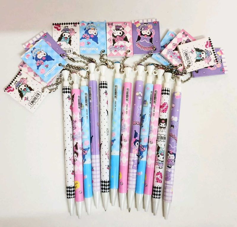 Set of 12 Kuromi 0.7mm Mechanical Pencils