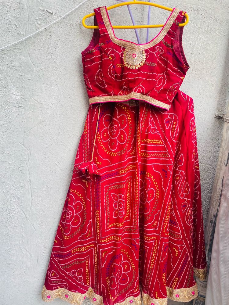 Bandhani Lehenga With Jacket