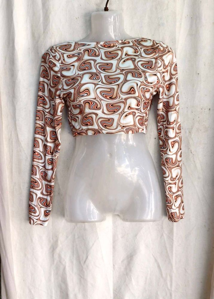 I. Trendy Abstract Print Crop Top