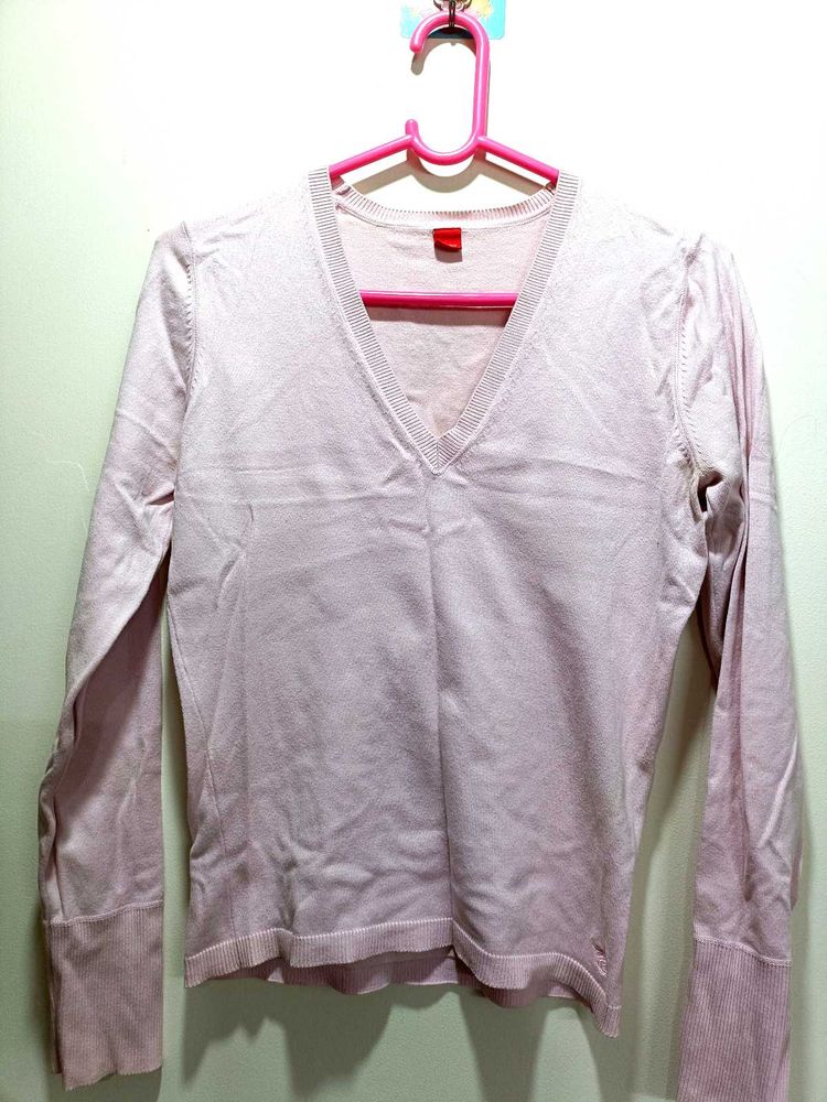 Baby Pink Sweater For Light Winter