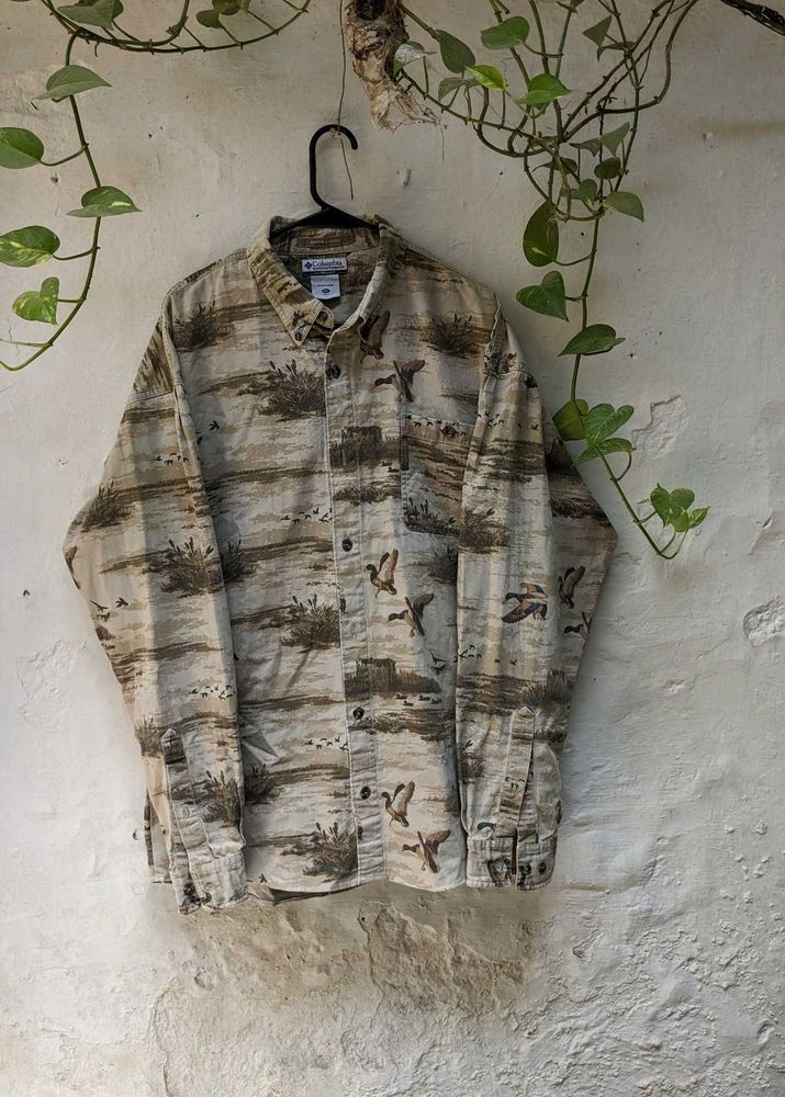 Men's Columbia Duck Print Button-Up Shirt
