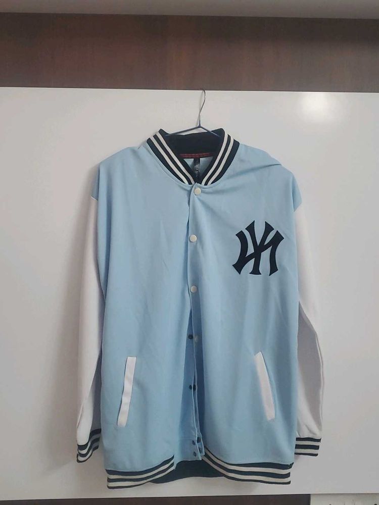 Varsity Jacket - Light Blue &amp; White