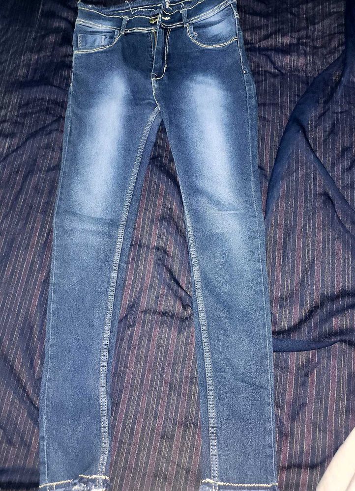 Navy Blue Wash Skinny Fit Jeans