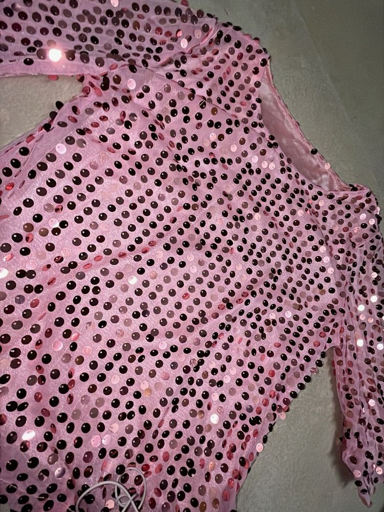 Sparkly Pink Sequin Top