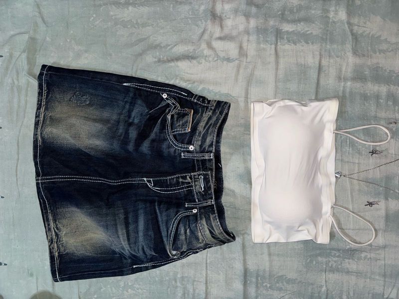 Vintage Denim Skirt