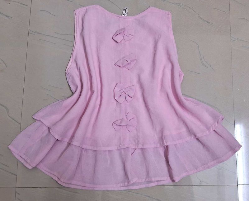 Pink Bow Top