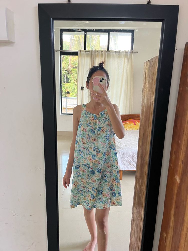 Boho Floral Mini Dress