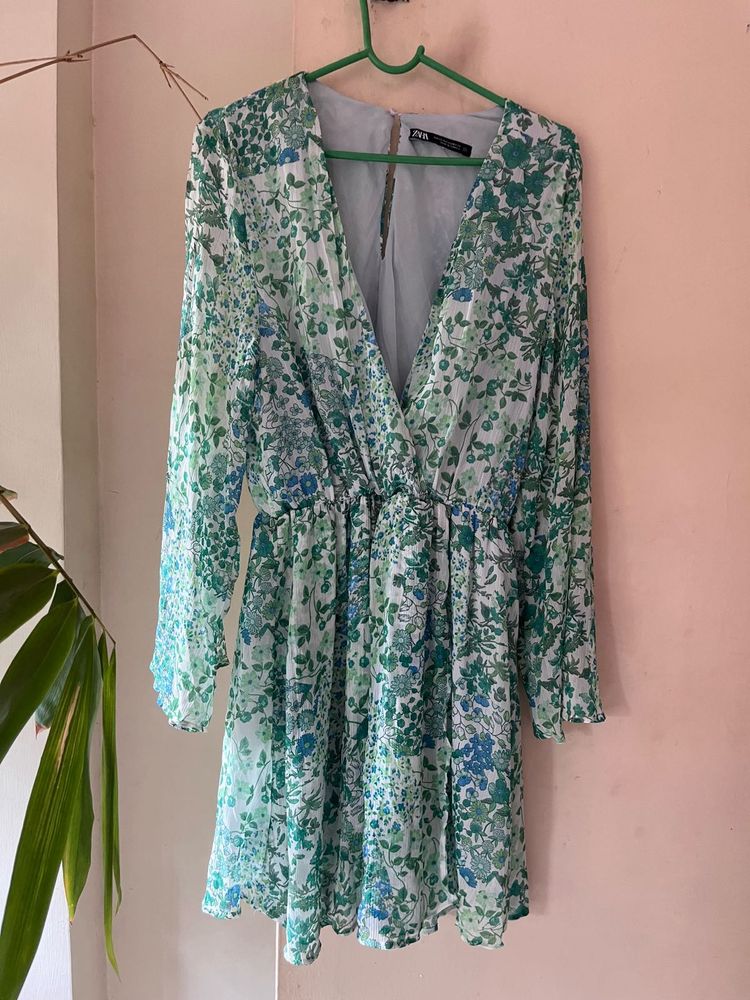 Zara Floral Print Mini Dress