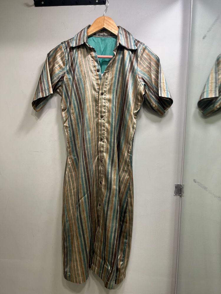Striped Shirt Dress