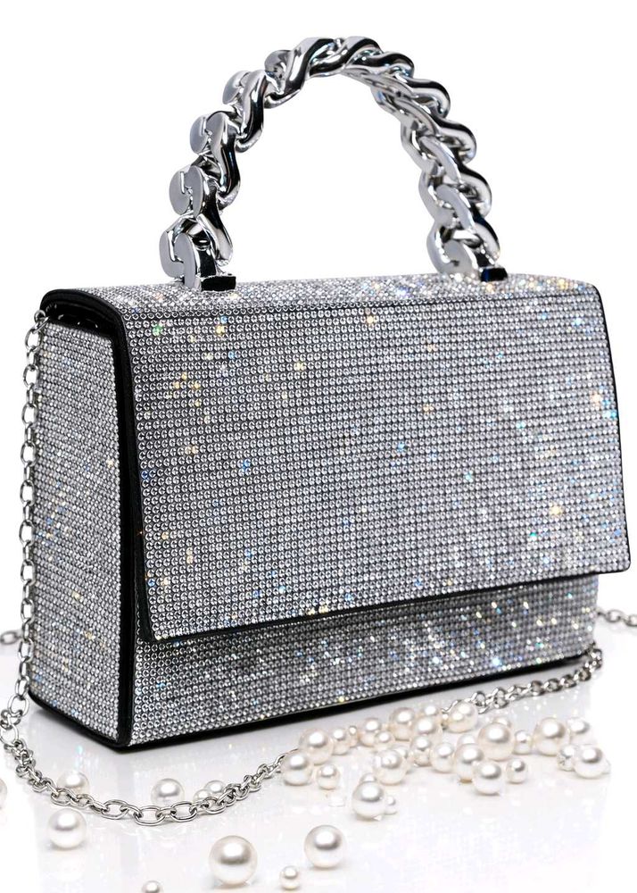 Sparkling Silver Clutch