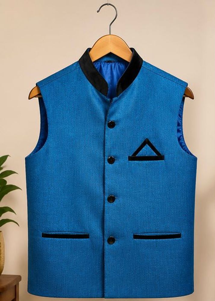 Men's Blue Nehru Jacket
