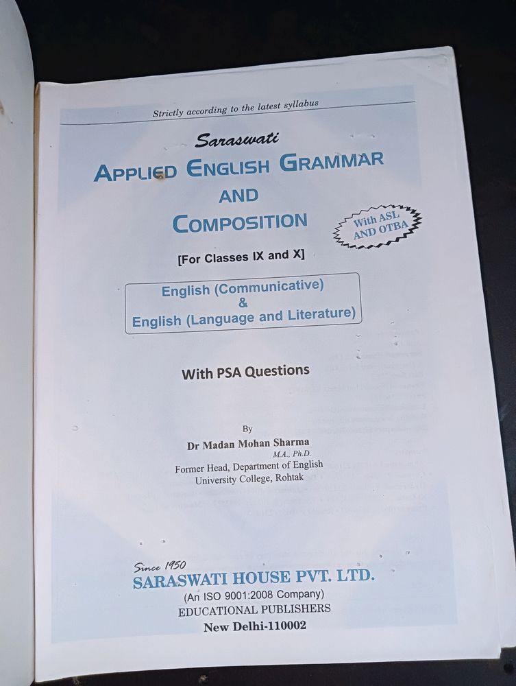 Applied English Grammar And Composition