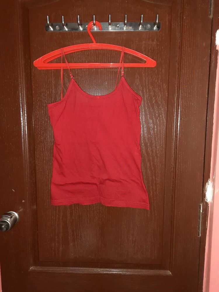 Red Spaghetti Strap Camisole Top 3