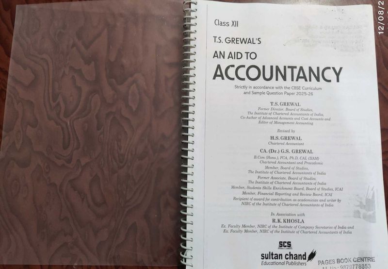 T.S. Grewal's An aid to Accountancy Class 12