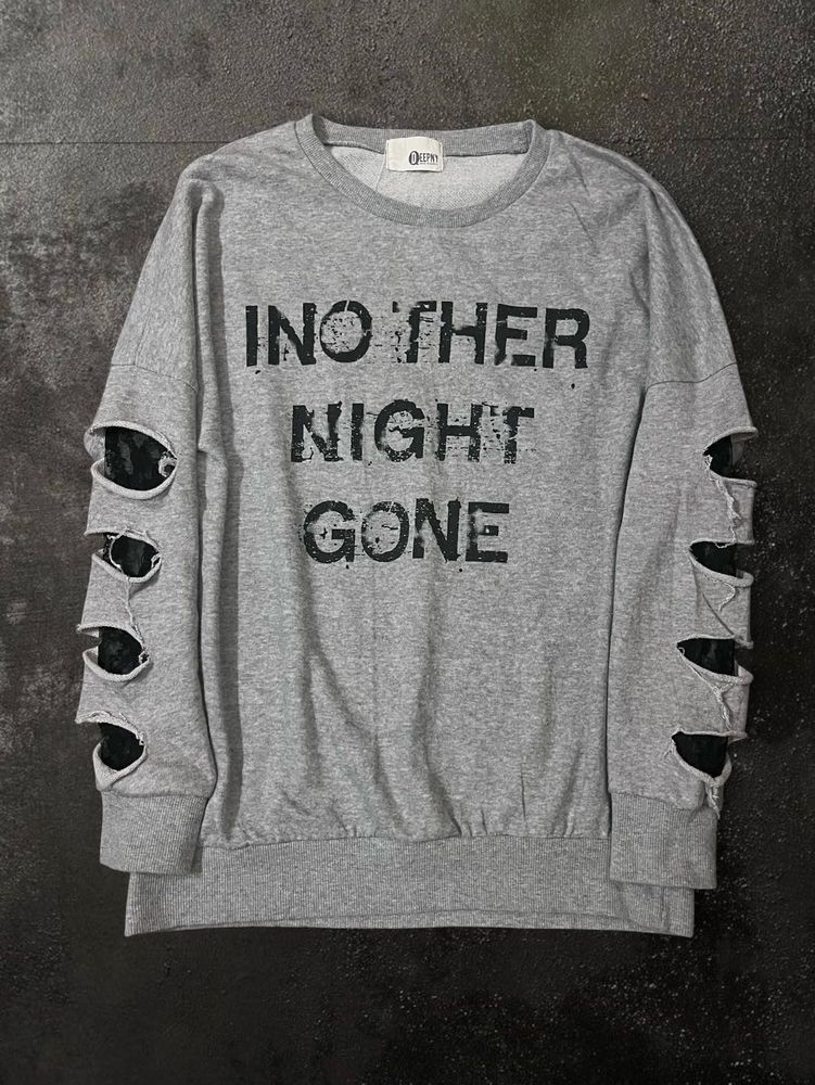 Y2k Sweatshirt Distressed Lace sleeve