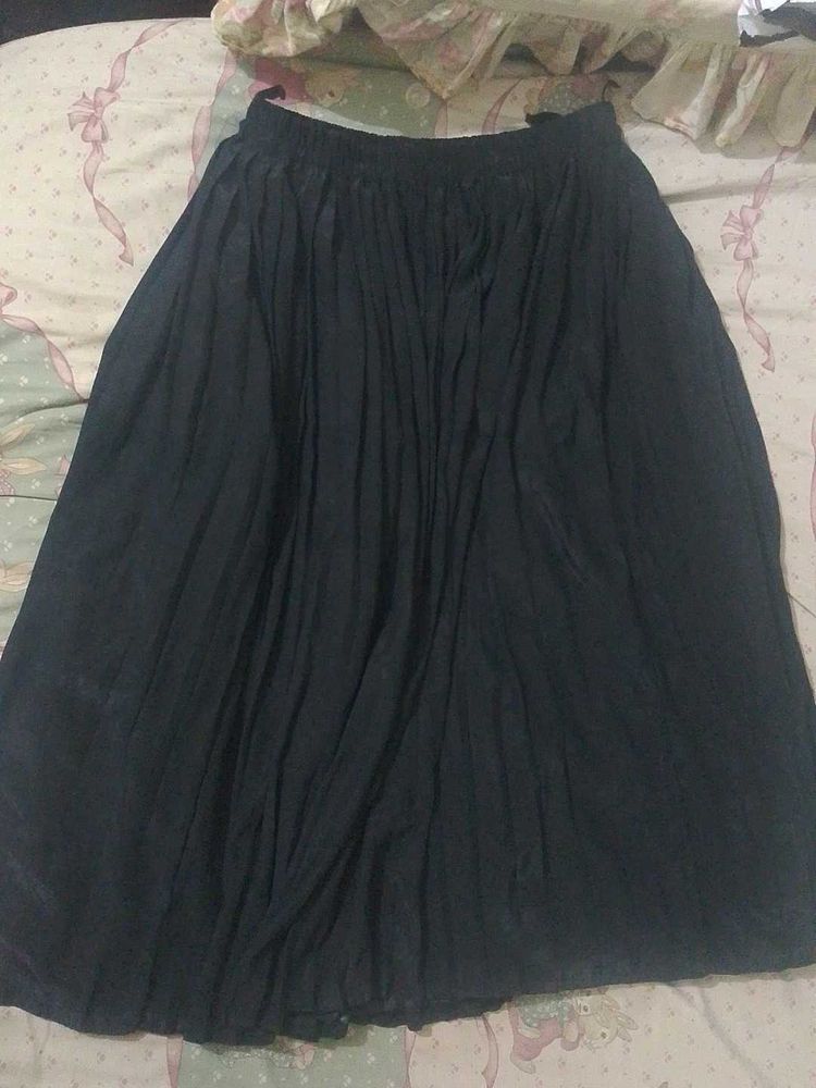Flowy Black Ethnic Skirt(ankle length)