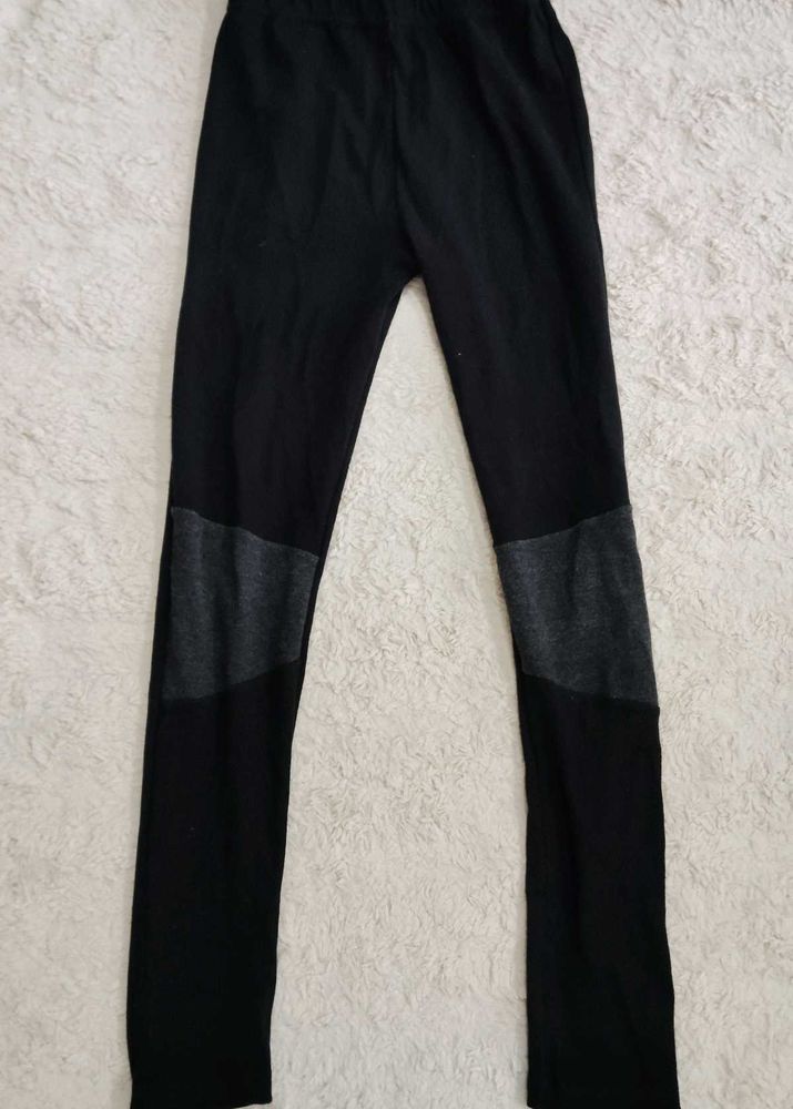Black Paneled Leggings