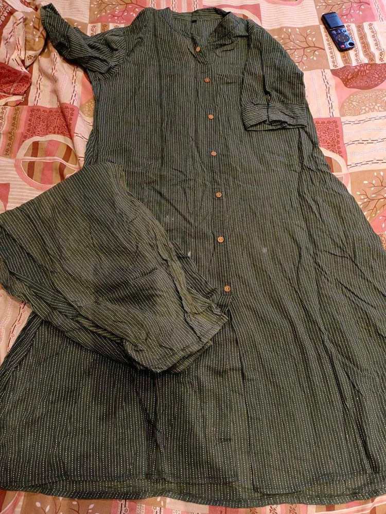 pure cotton Ethnic Striped Kurta Set