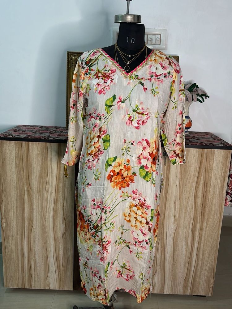 Floral Print Kurta